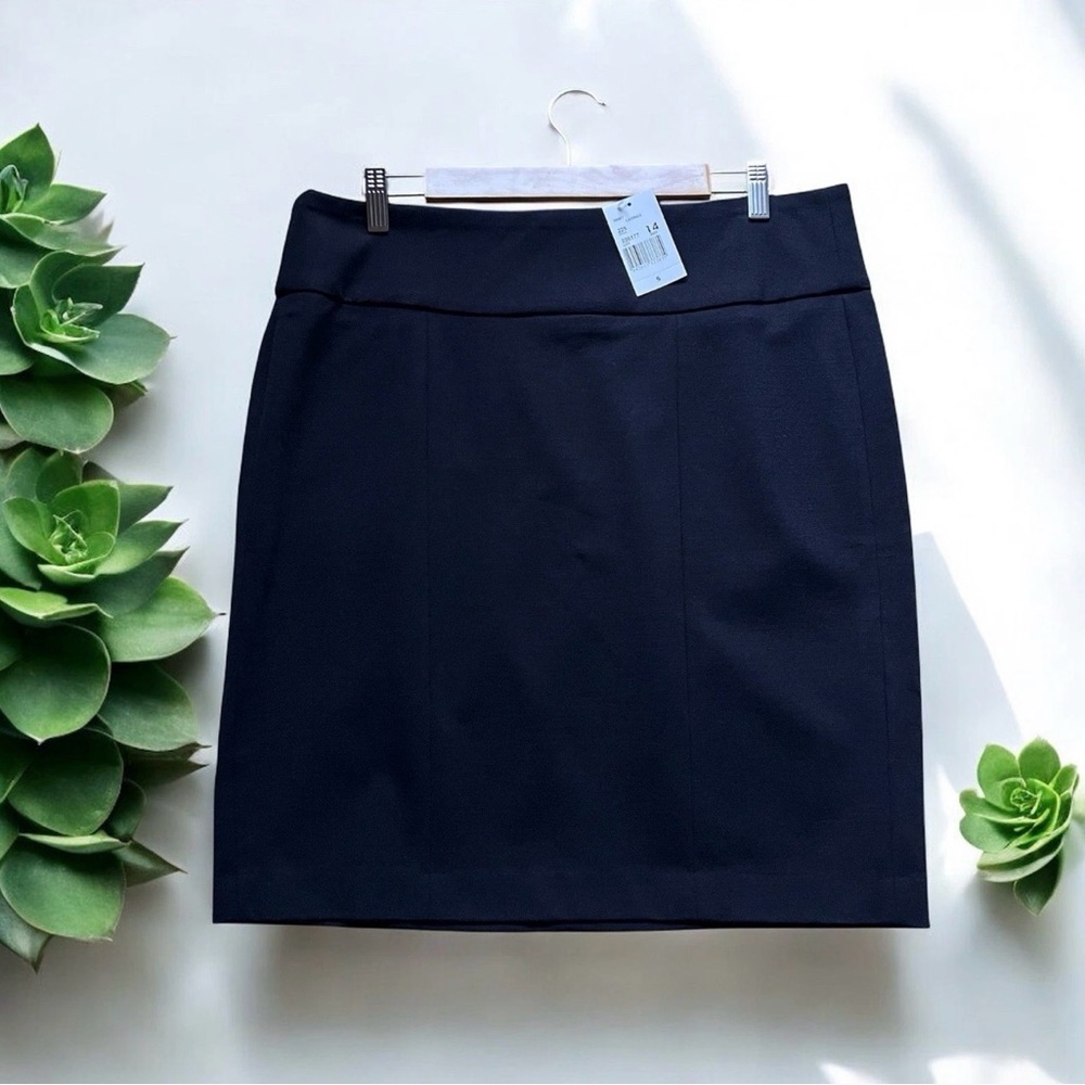 NEW Cabi Skirt Sz 14 Pencil Style #225 Solid Black Downtown Classic Work Office